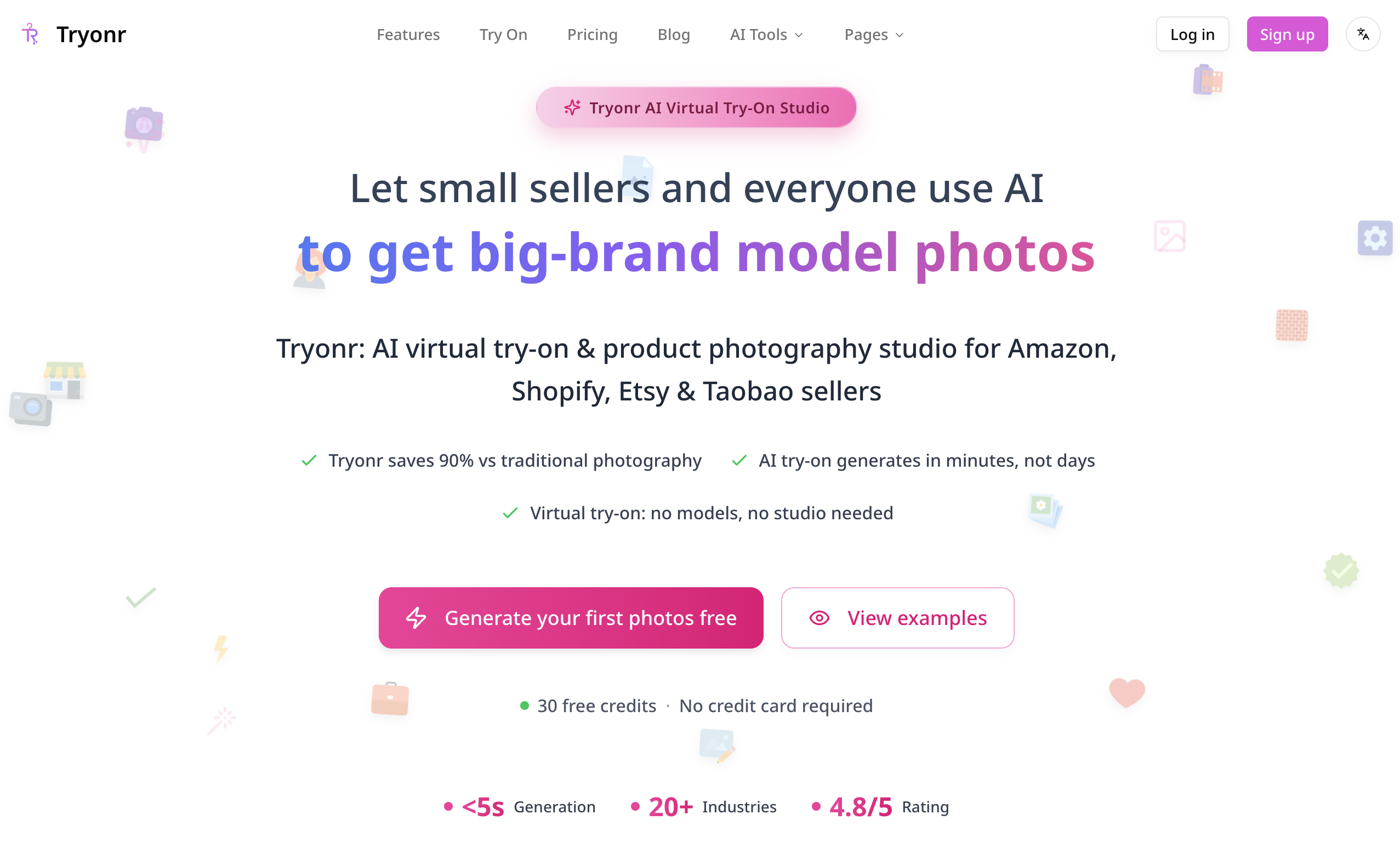 Tryonr – AI Virtual Try-On & Product Photography