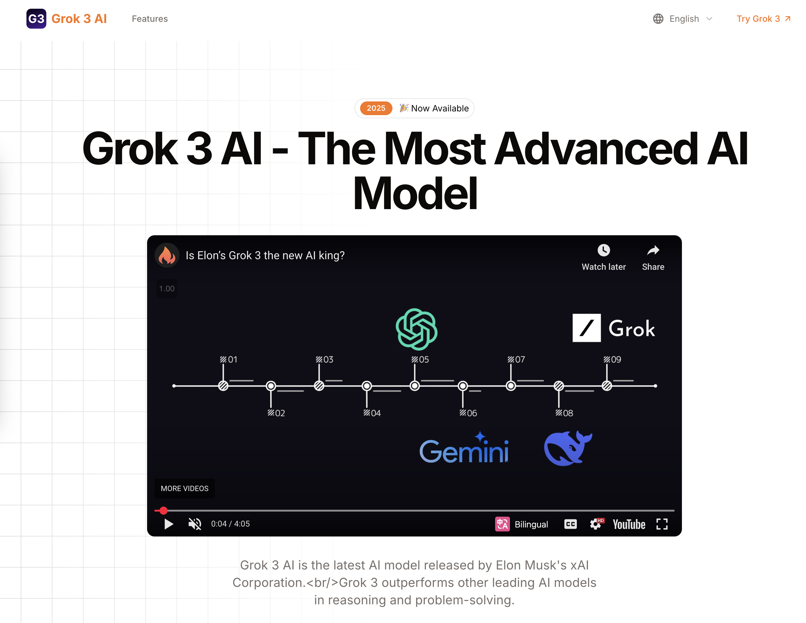 Latest Grok 3 AI