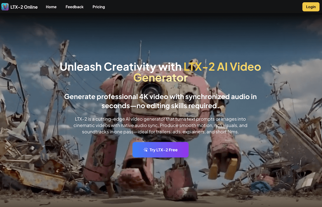 LTX-2 | 4K Text-to-Video & Image-to-Video