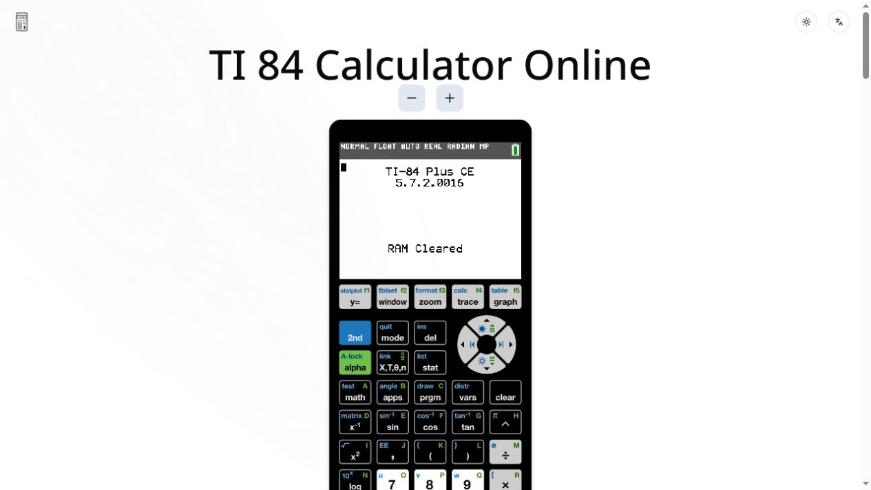 TI 84 Calculator Online preview