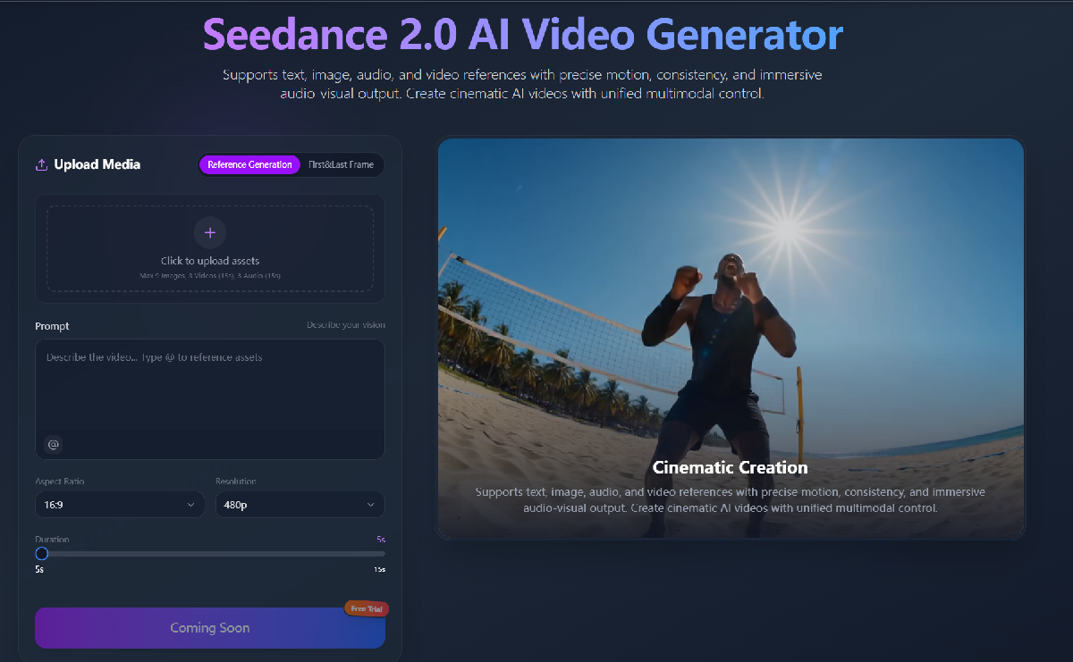 Seedance 2.0 AI Video Generator