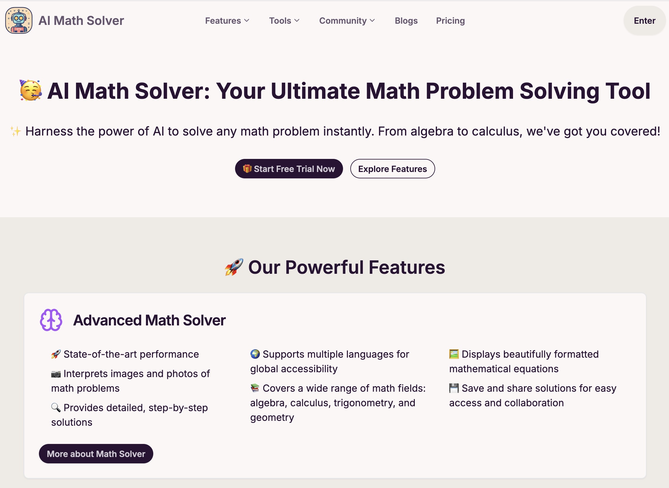 AI Math Solver