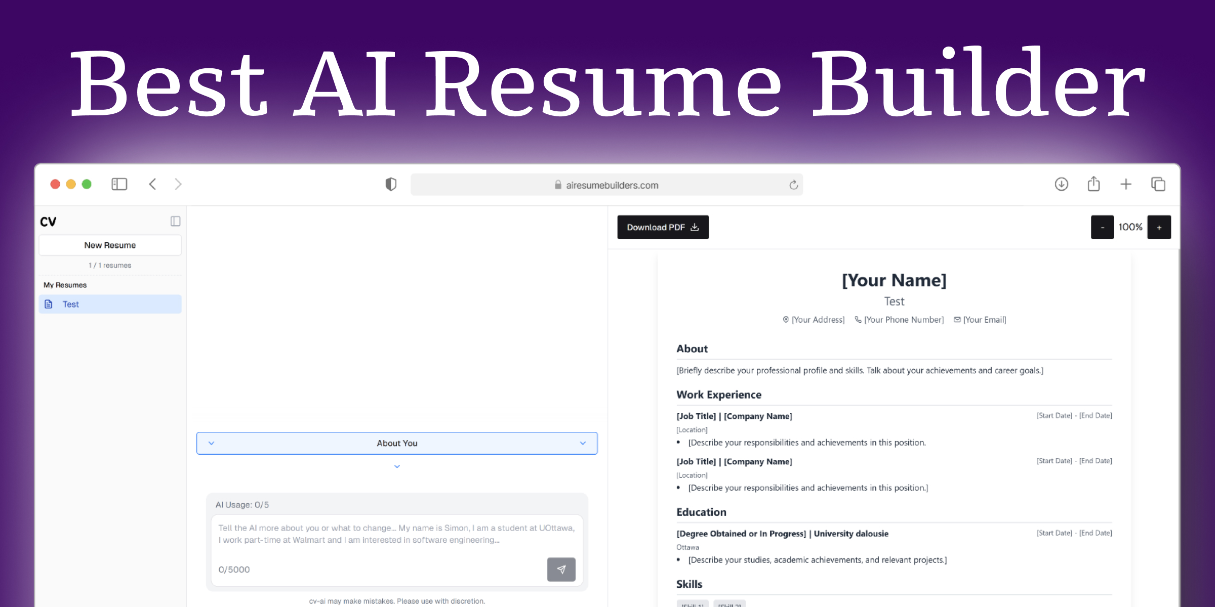 AI Resume Builder