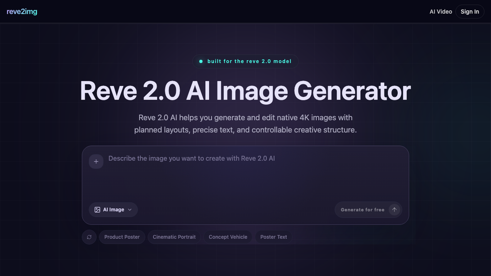 Reve 2.0 AI Image Generator