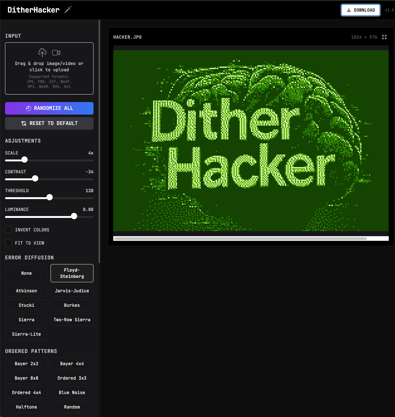 Dither Hacker