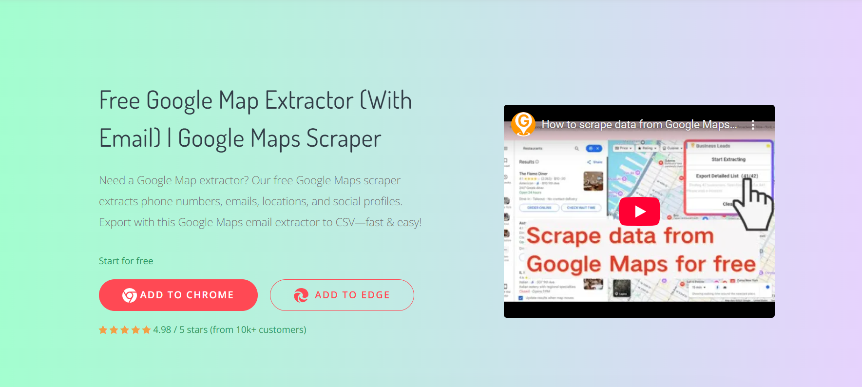 Google Map Extractor
