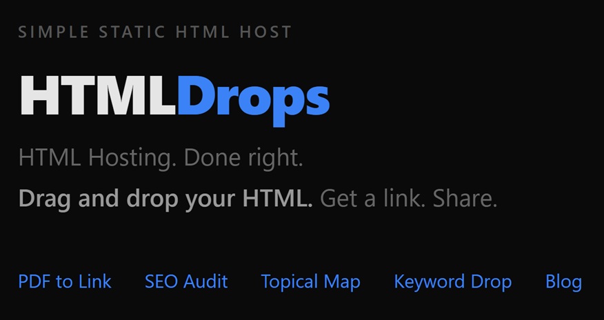 HTML Drops