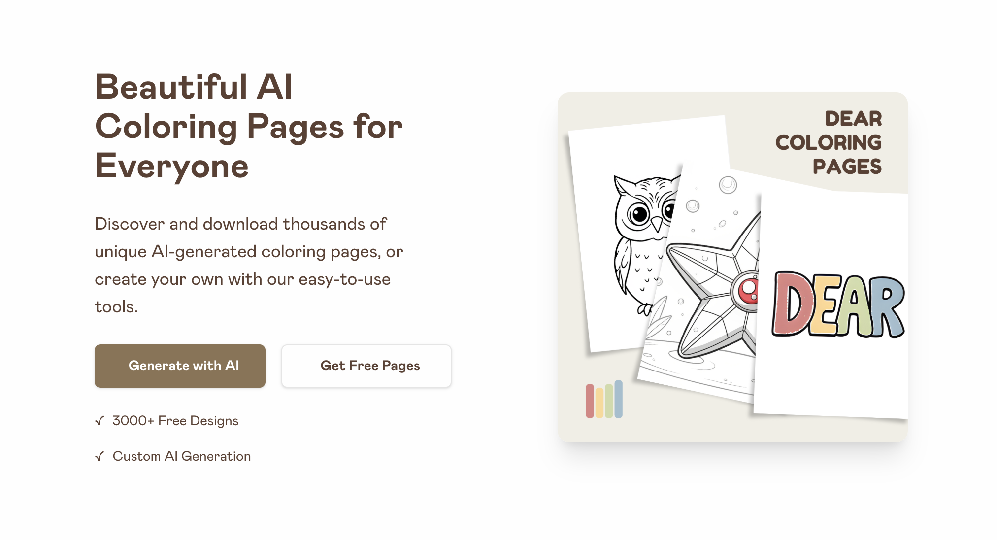 Dear Coloring Pages