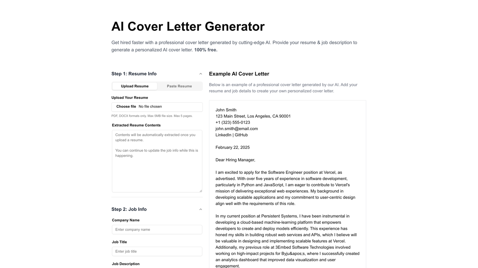 AI Cover Letter