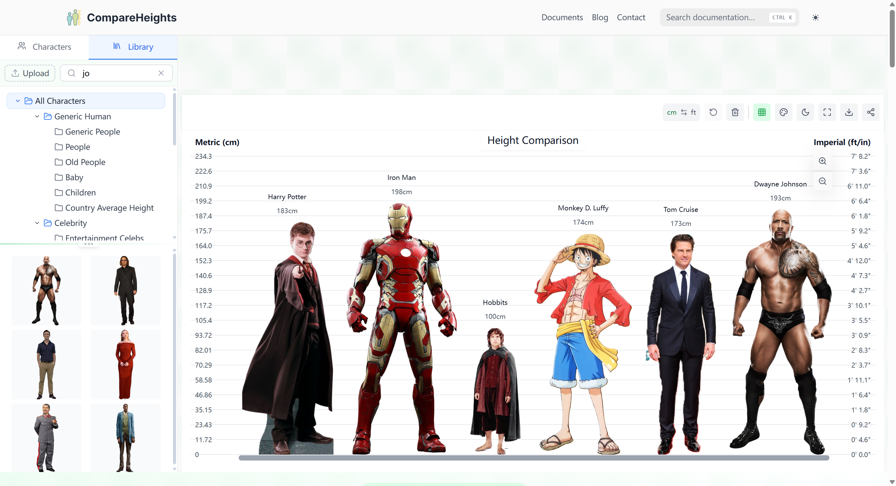 Height comparison